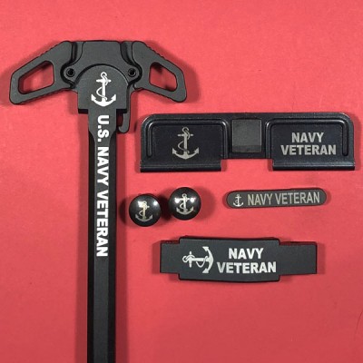 AR-15 Engraved Ambidextrous Handle Bundle Navy Veteran AR-15 Engraved Ambidextrous Handle Bundle Navy Veteran