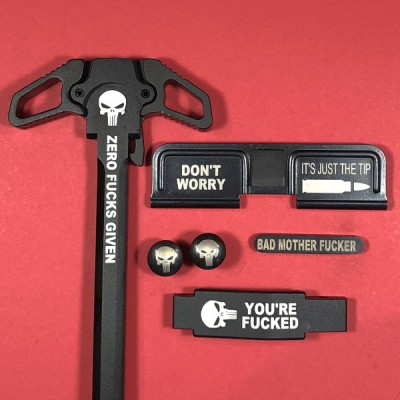 AR-15 Engraved Ambidextrous Handle Bundle Rude AR-15 Engraved Ambidextrous Handle Bundle Rude