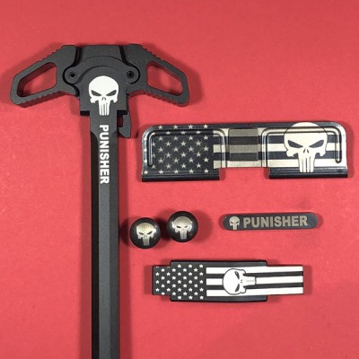 AR-15 Engraved Ambidextrous Handle Bundle Punisher