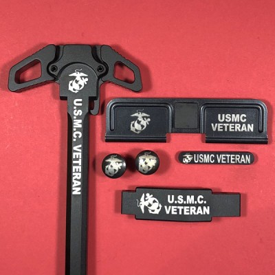 AR-15 Engraved Ambidextrous Handle Bundle USMC Veteran