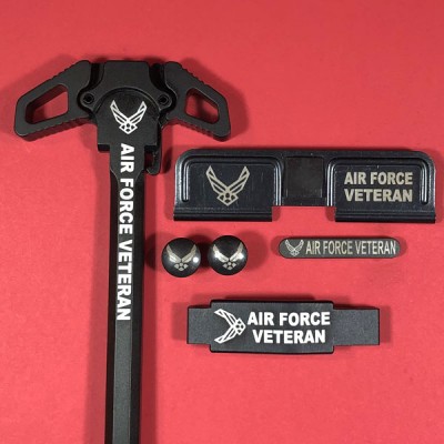 AR-15 Engraved Ambidextrous Handle Bundle Air Force Veteran