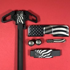 AR-15 Engraved Ambidextrous Handle Bundle Flags