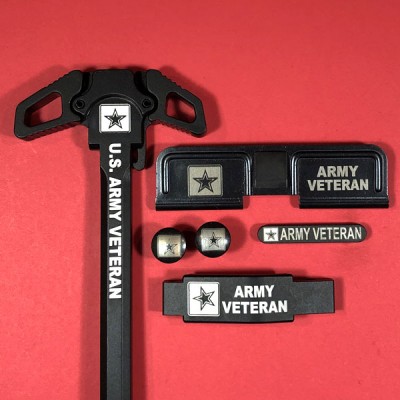 AR-15 Engraved Ambidextrous Handle Bundle Army Veteran AR-15 Engraved Ambidextrous Handle Bundle Army Veteran