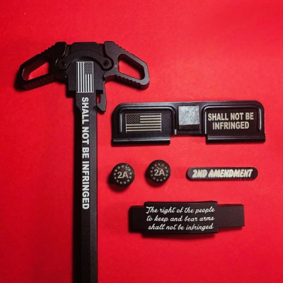 AR-15 Engraved Ambidextrous Handle Bundle Second Amendment